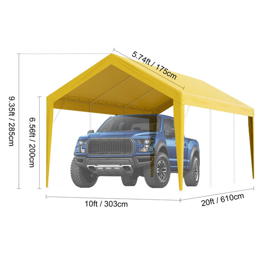 SucceBuy Carport Replacement Canopy Cover Heavy Duty Waterproof UV Protected