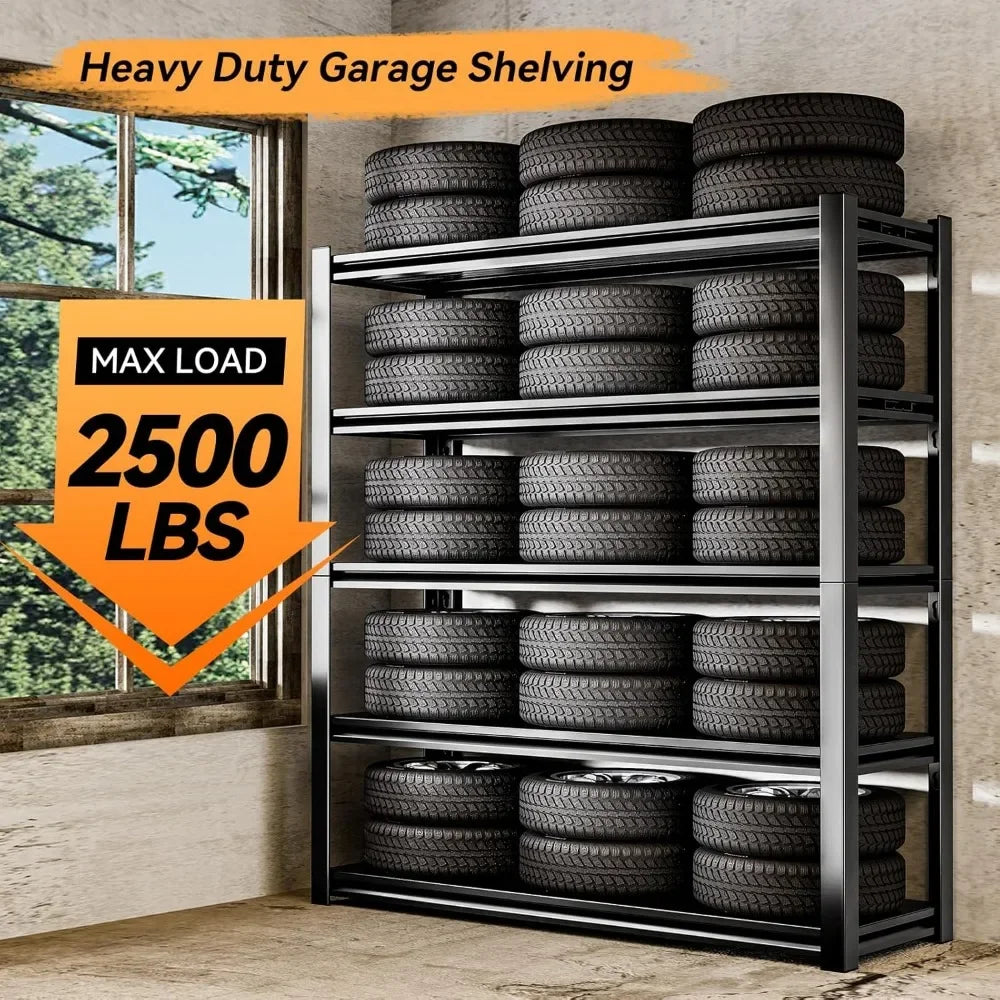 Heavy Duty 5 Tier Adjustable Garage Shelving 2500LBS