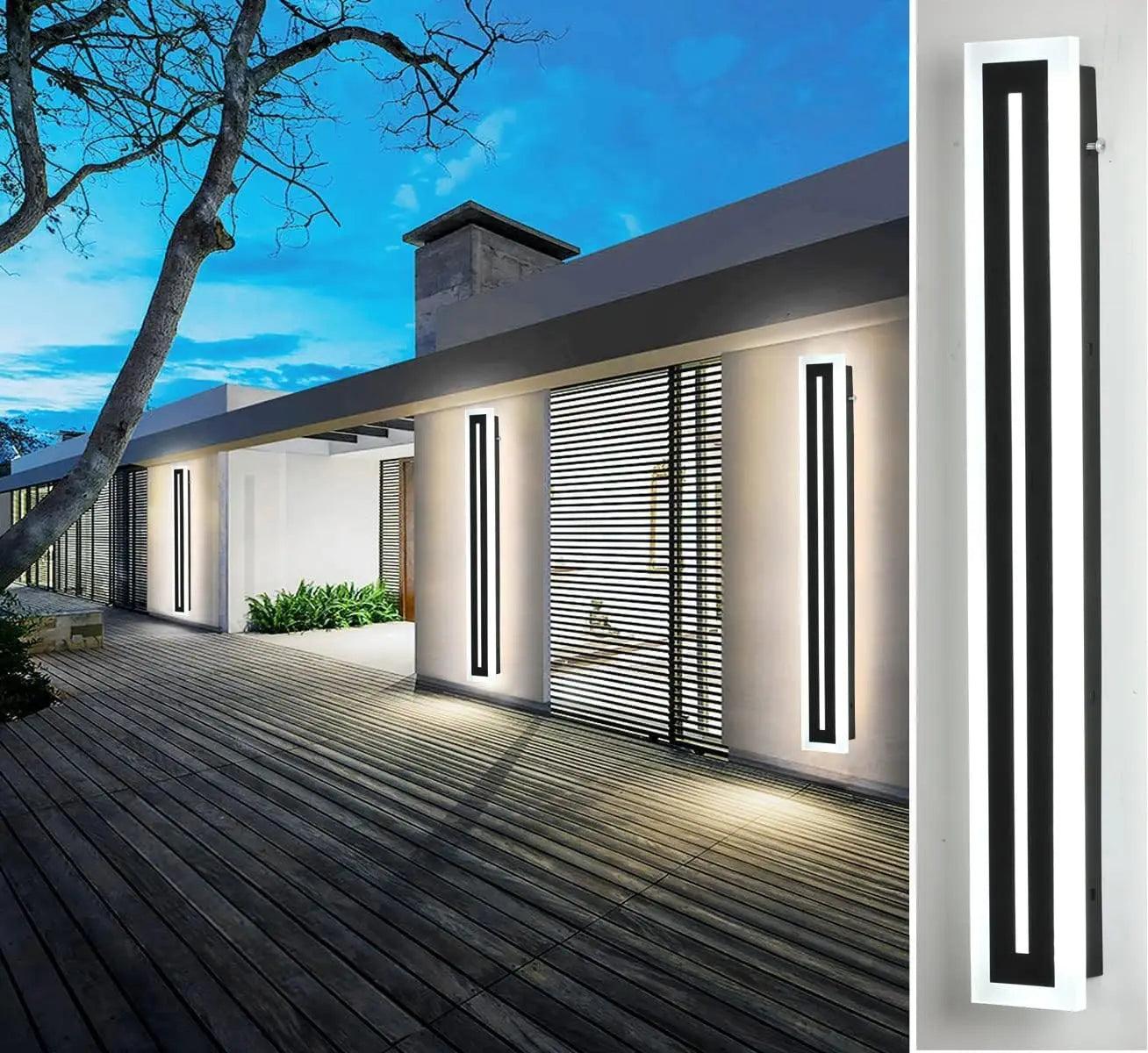 Outdoor Long Strip Modern LED Wall Light Sconce IP67