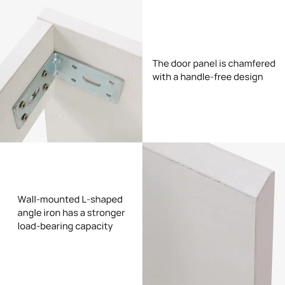 Wall Mounted Vanity Set With Sink And Chrome Faucet