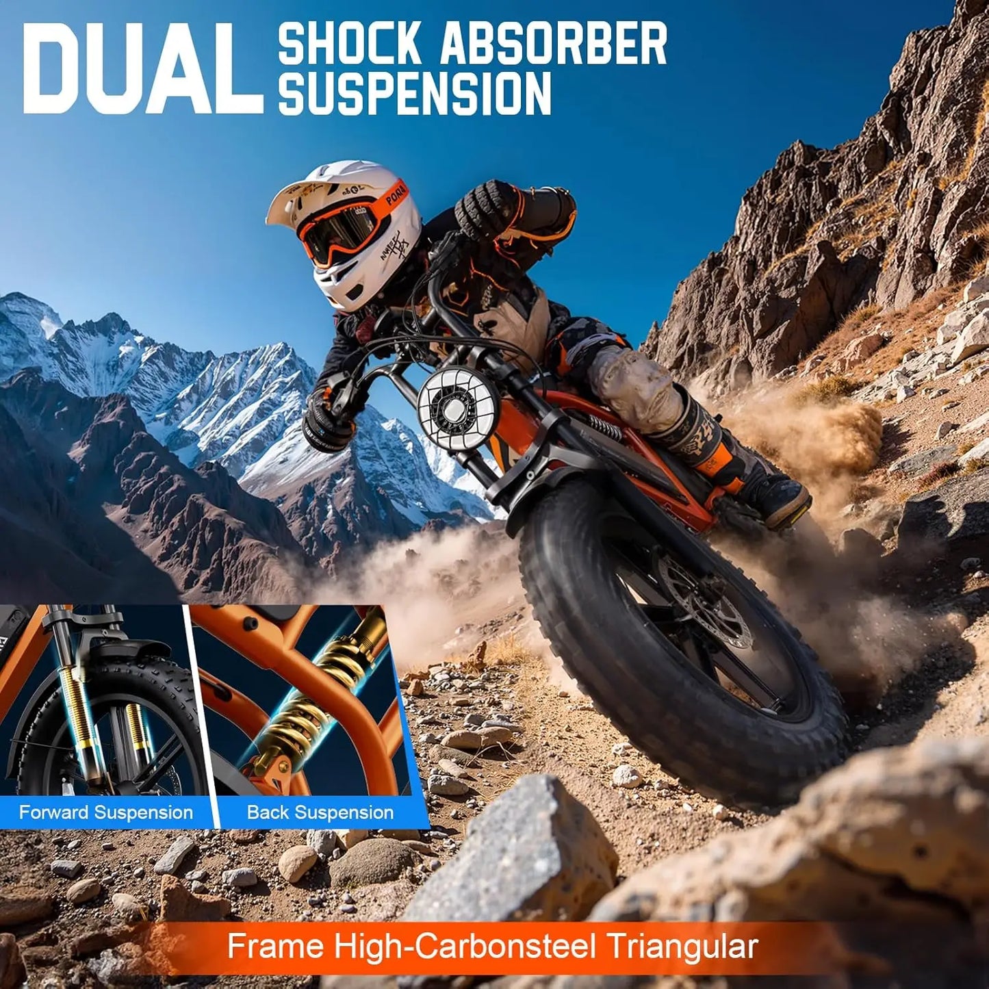 TST R002S 1500W Electric Fat Tire Bike All Terrain Cruiser