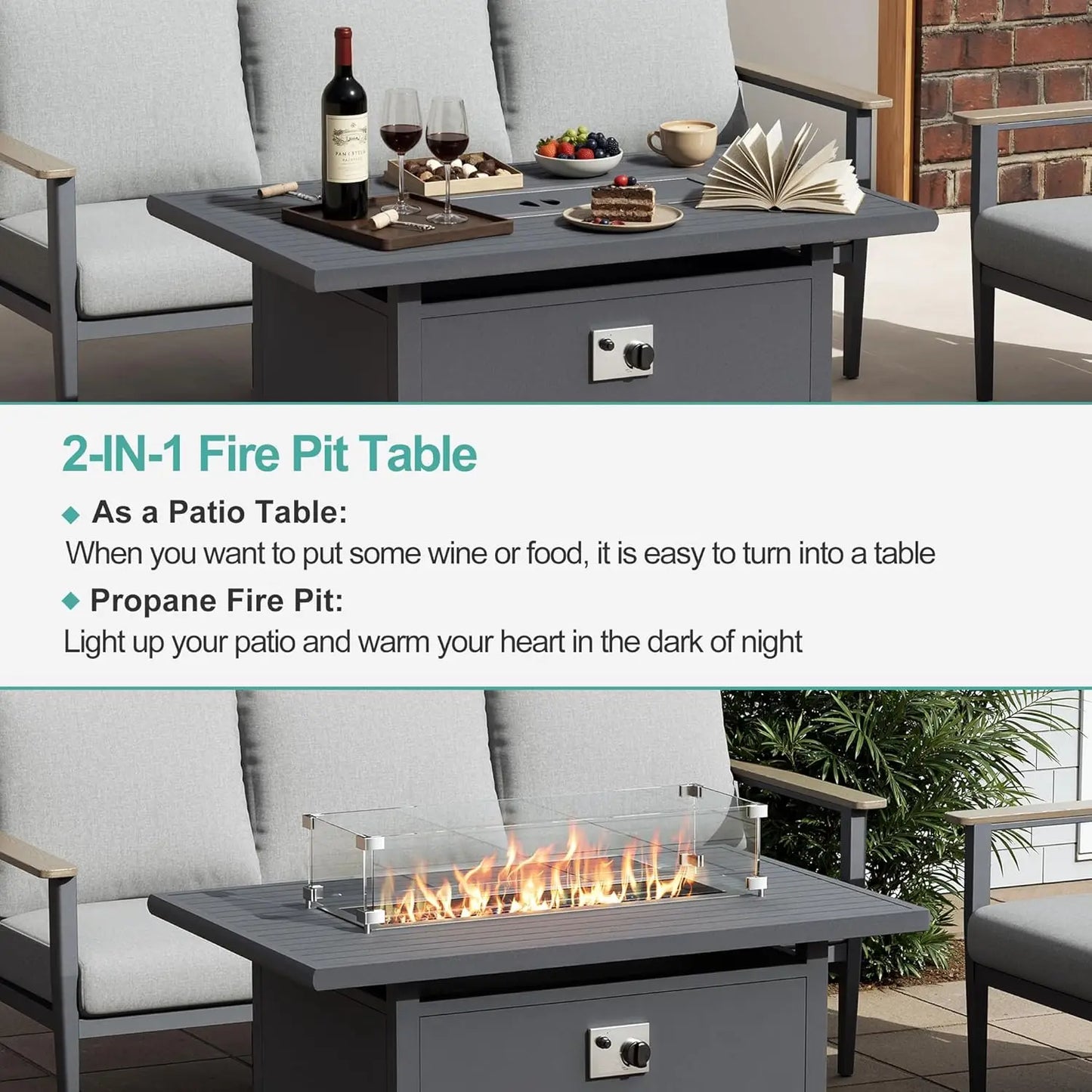 Aluminum Outdoor Patio Conversation Set With Swivel Rocking