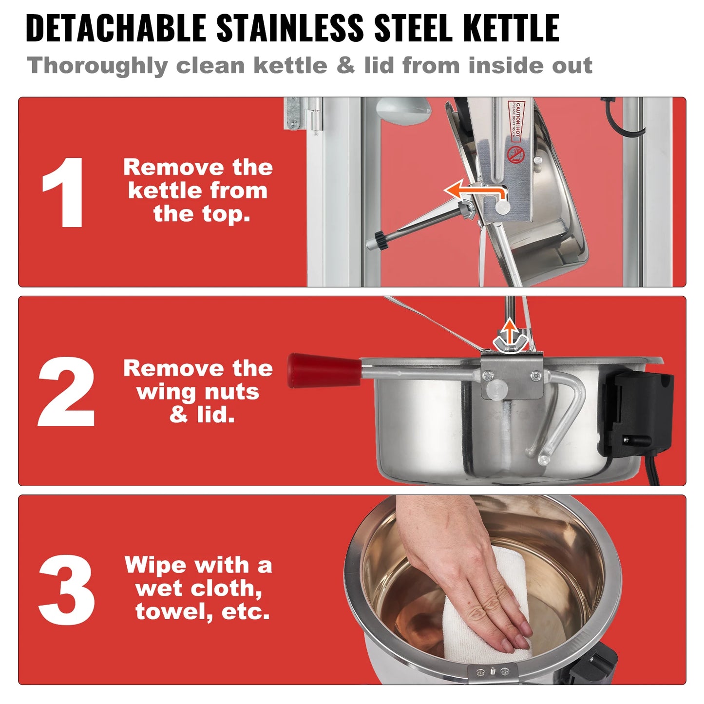 SucceBuy Electric Popcorn Maker Commercial Popper Machine