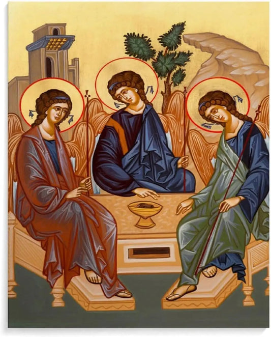 Andrei Rublev Holy Trinity Vintage Art Poster Wall Canvas