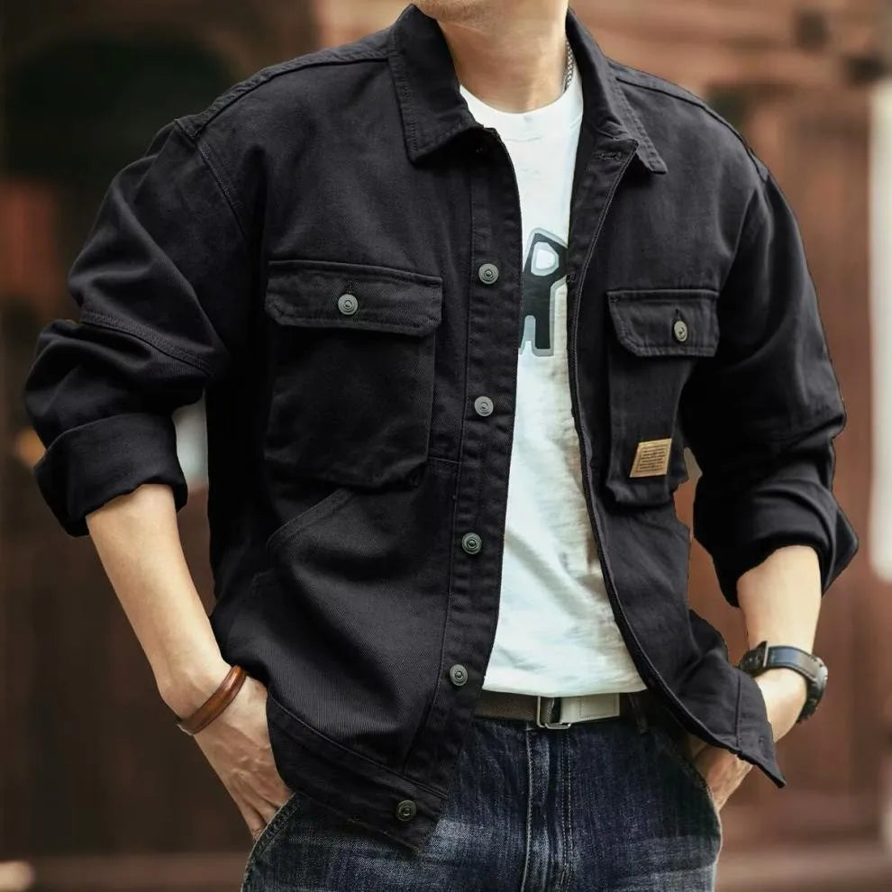 CN Zhejiang Vintage Denim Jacket For Men Autumn Winter