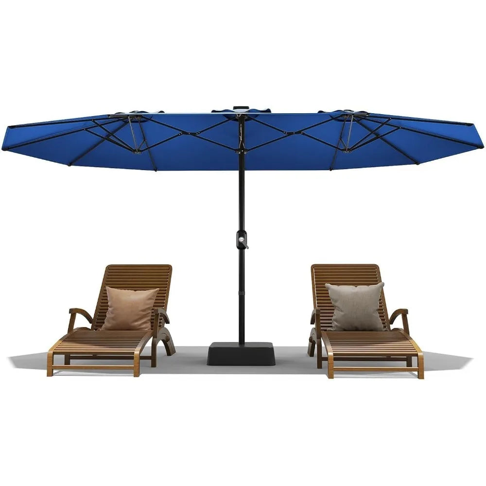 Highconcerned 15ft Rectangular Patio Umbrella With Base Included