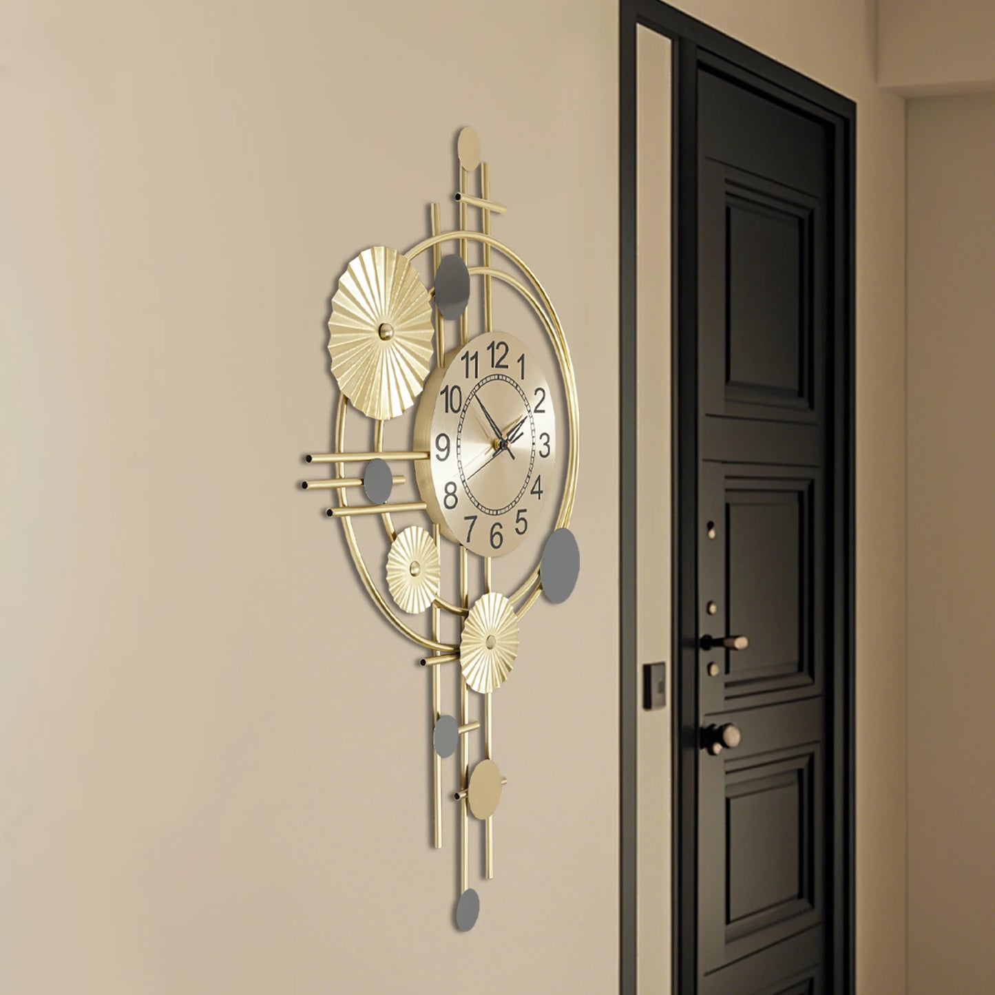 Combination Modern Wall Clock Iron Silent Decorative Clock