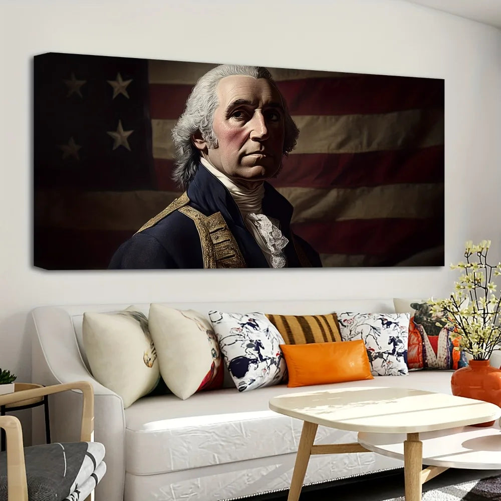 Hign-concerned George Washington American Flag Interior