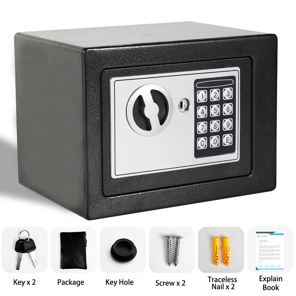 Fireproof Safe With Money Bag Digital Keypad Sensor Light