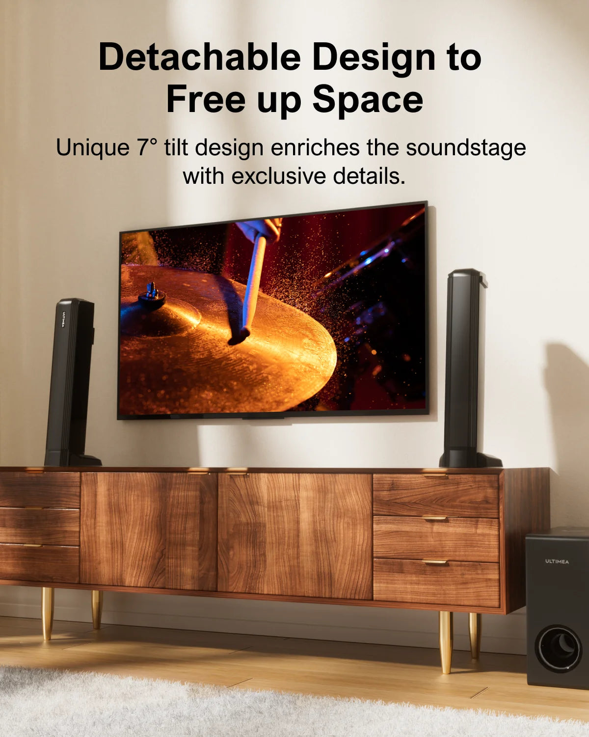 Ultimea 200W 4 1Ch Soundbar With Subwoofer Bluetooth 5 3