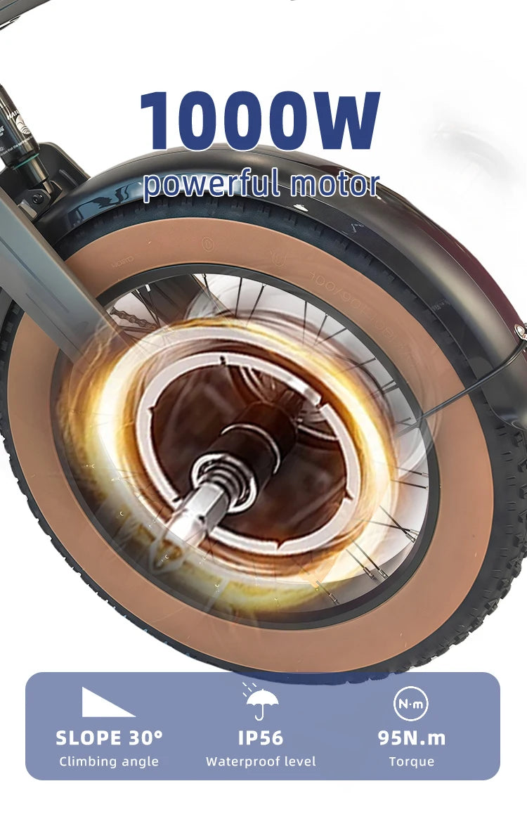 Electric Snowmobile 1000W 48V Lithium Battery Off Road