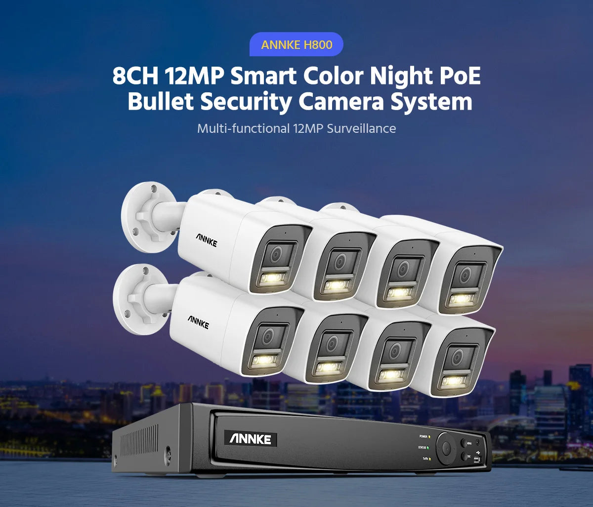 ANNKE 16CH NVR 12MP HD IP Security Camera System PoE