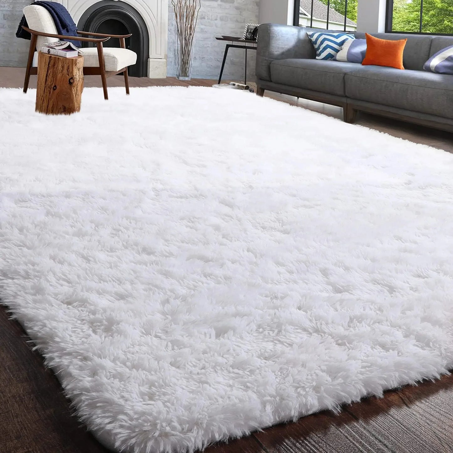 Aubusson Fluffy Rugs For Living Room And Bedroom Decor