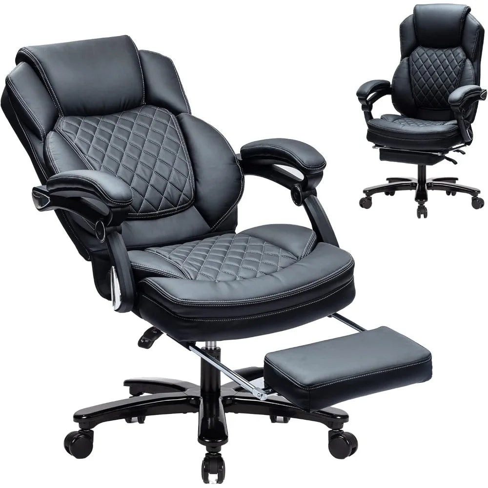 XUYUAN Big And Tall Ergonomic Office Chair With Footrest