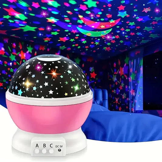 USB Starry Night Light Projector Moon Stars Nine Colors