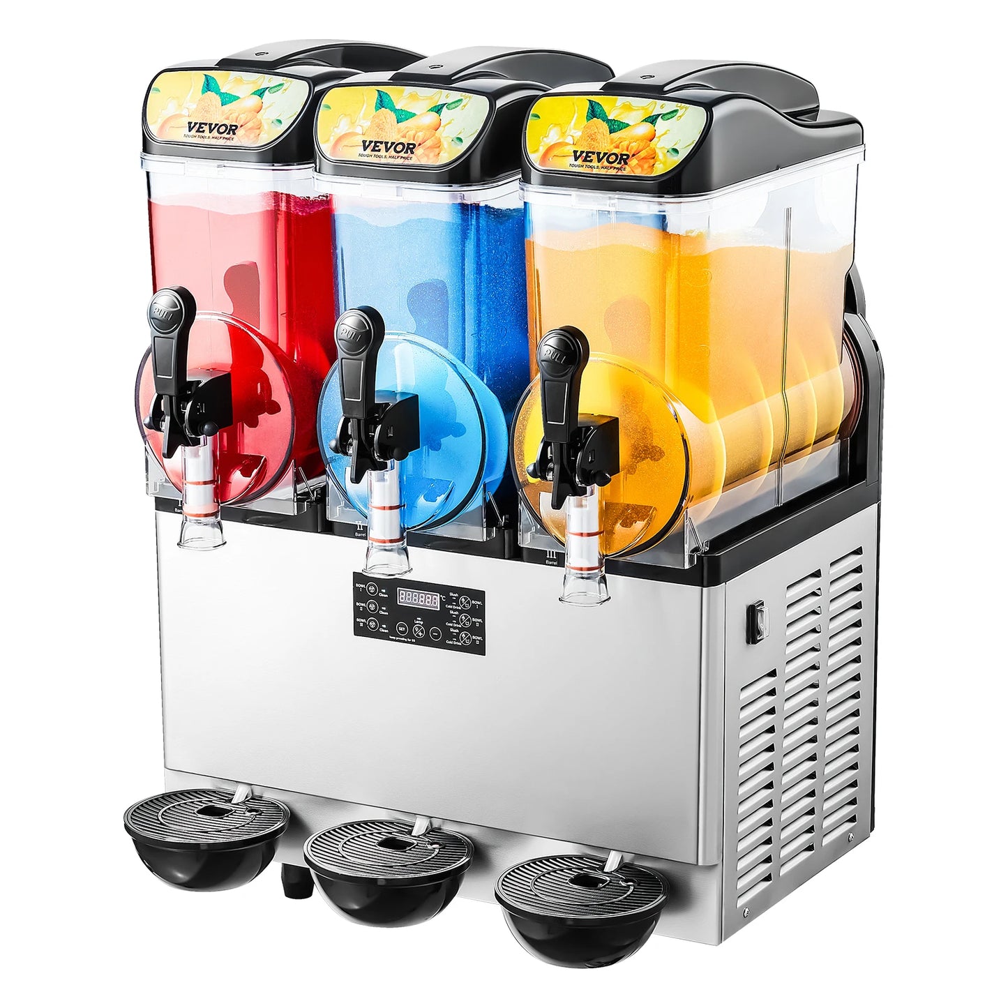 SucceBuy Triple Tank Slushy Machine for Cafes and Bars