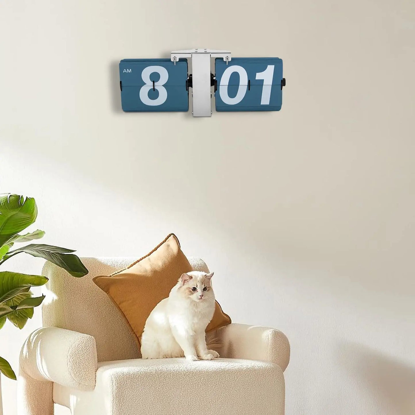 Flip Clock, Retro Flip Clock, Wall Clock, Tabletop Flip Clock, Battery Operated, Digital Display Screen, Wall-Mounted/Table-Top,