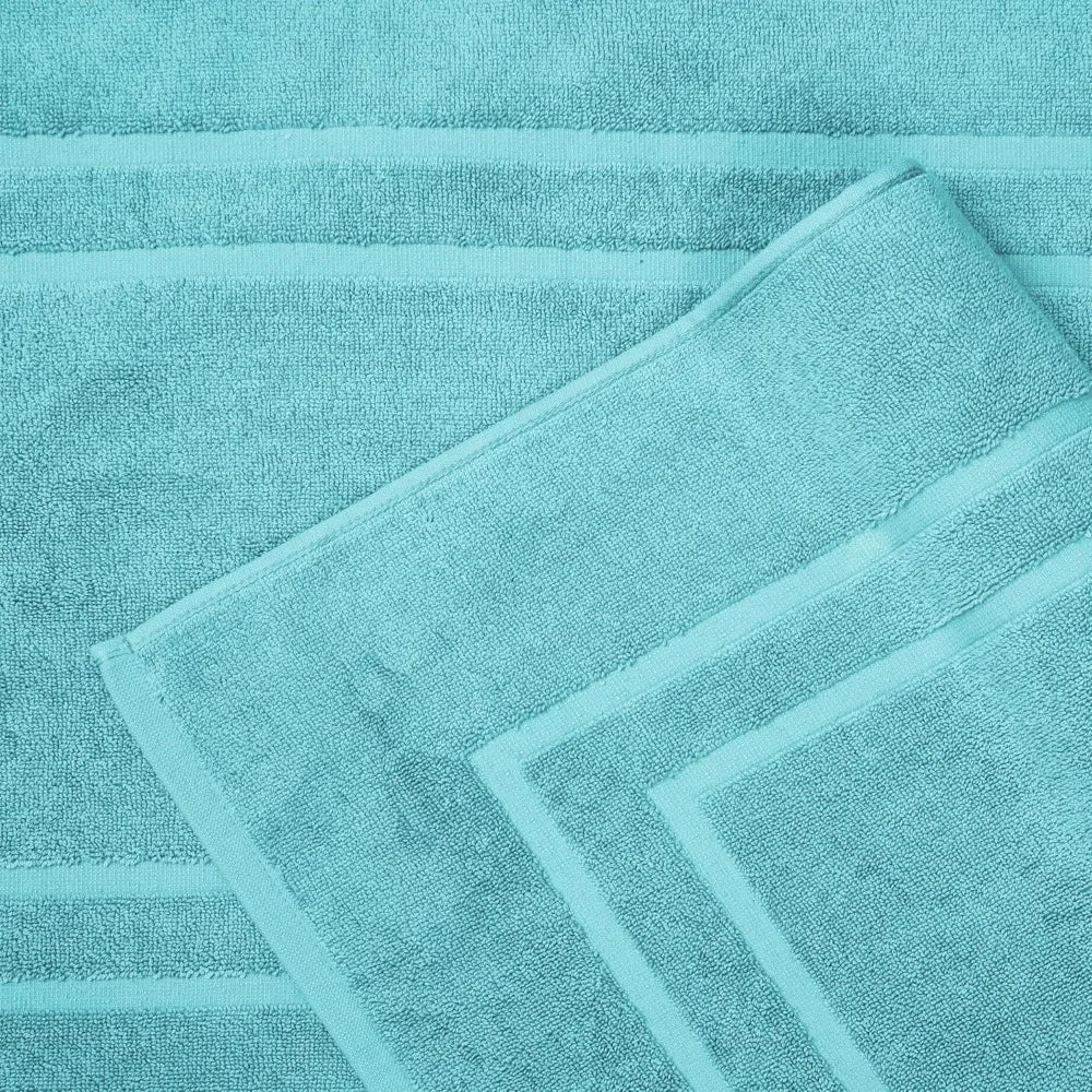 Hign-concerned Feather and Stitch 2 Piece Bath Mat Set
