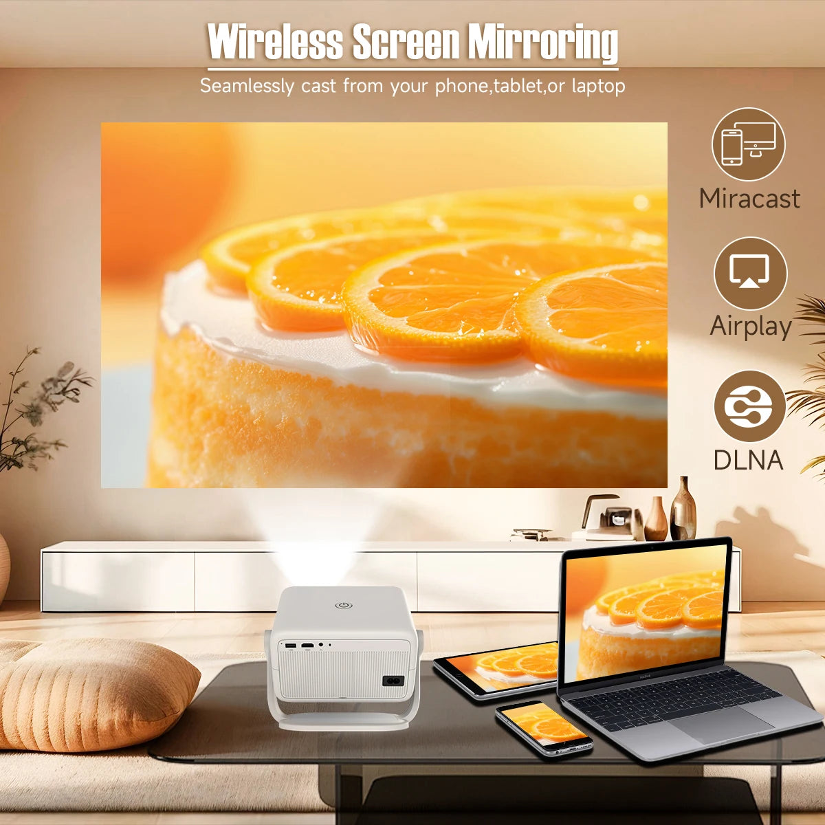 Magcubic 650ANSI L018 Portable Projector 8K Native 1080P Auto Focus