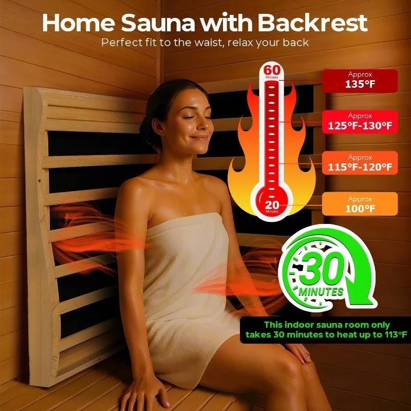 Hign-concerned Infrared Sauna With Backrest And Bluetooth