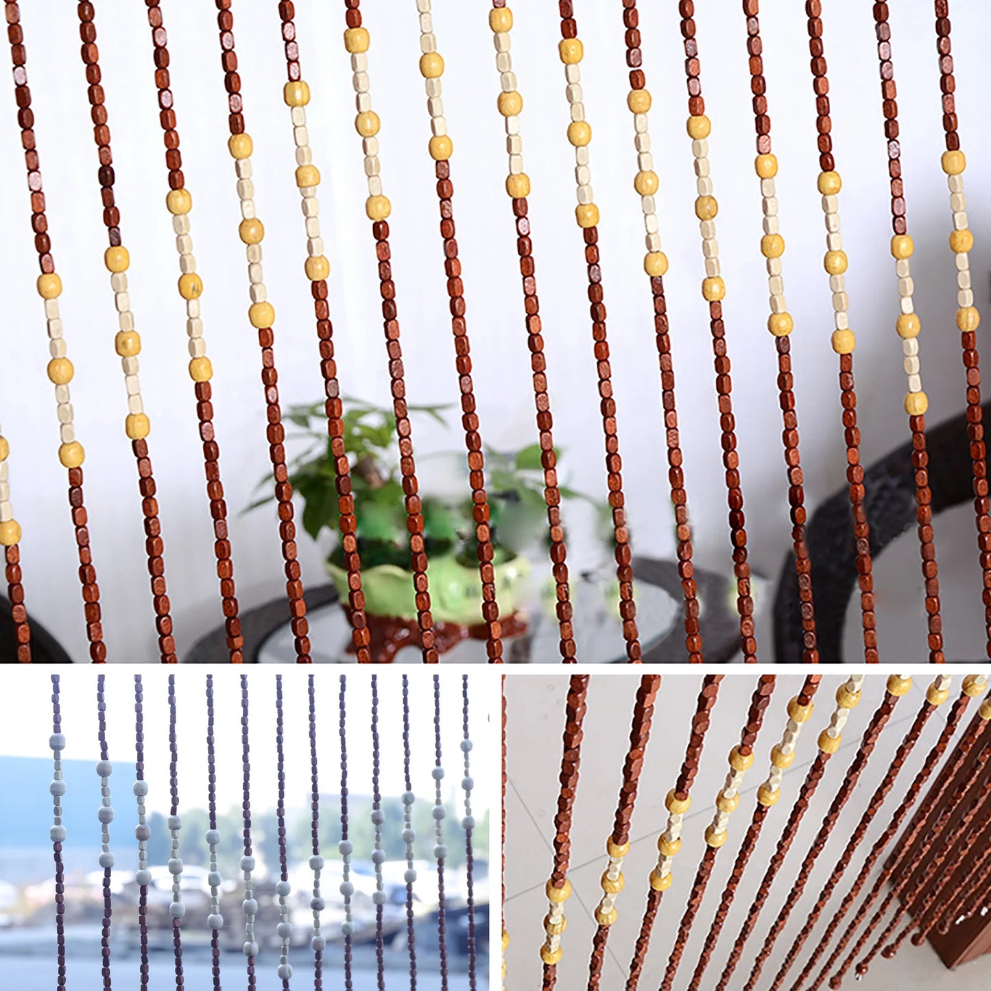 Hign-concerned Bamboo Wood Macrame Curtains Eco Friendly