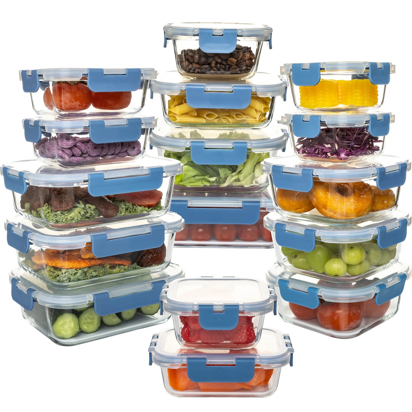 Glass Storage Containers Leakproof BPA Free Microwave Safe