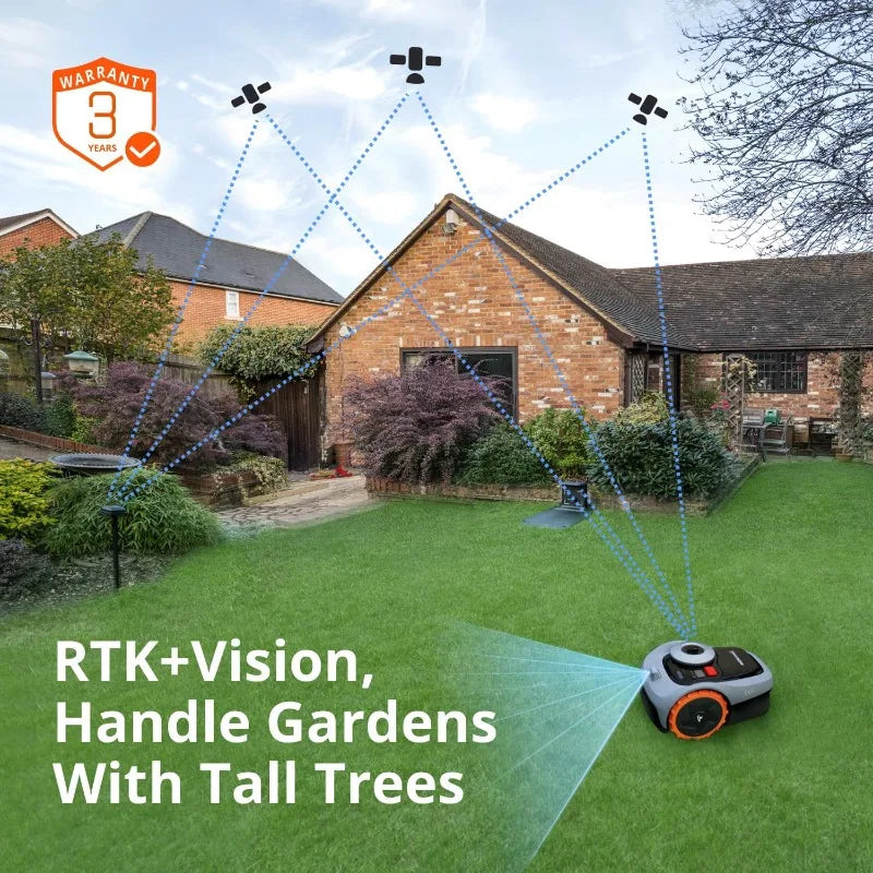 i105N Perimeter Wire Free Robotic Lawn Mower With RTK Vision