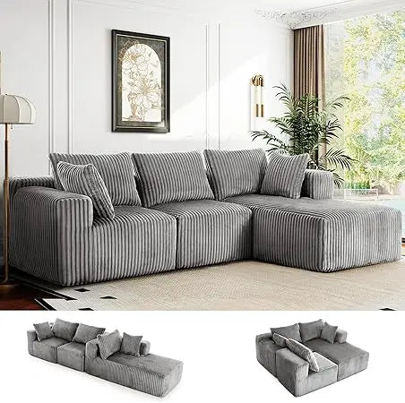 DAFIFY L Shaped Modular Sectional Sofa With Sleeper Chaise