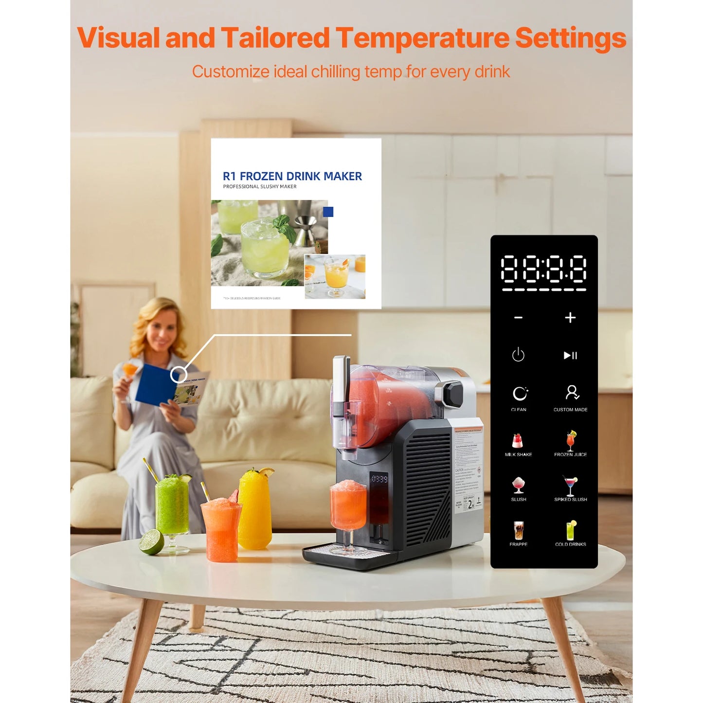 SucceBuy Slushie Machine Self Cleaning Frozen Margaritas