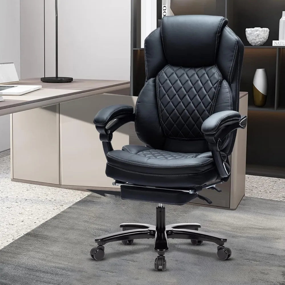XUYUAN Big And Tall Ergonomic Office Chair With Footrest