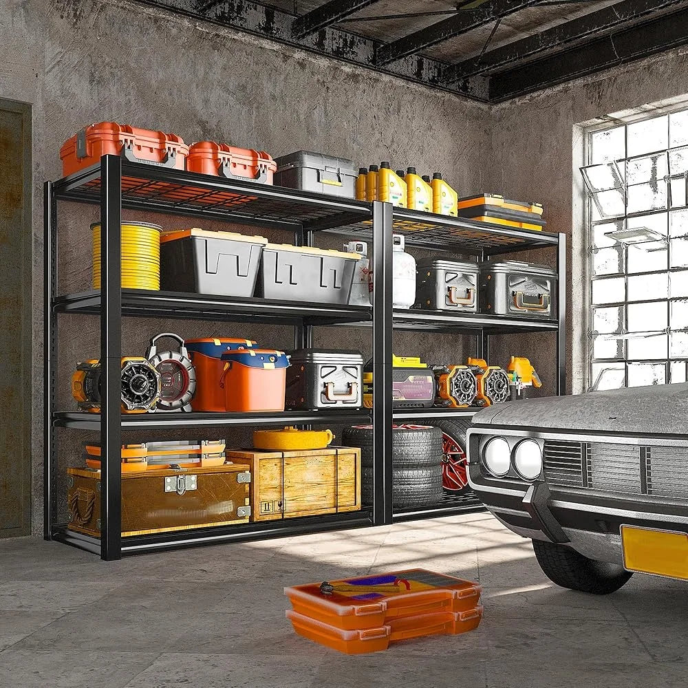 Hign-concerned Heavy Duty Garage Shelving Four Tier Rack