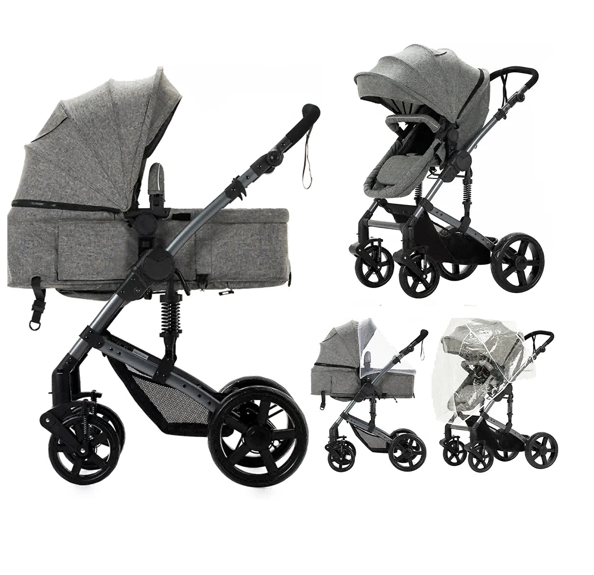 Supperbebe 2 In 1 Light Baby Stroller With Four Wheels