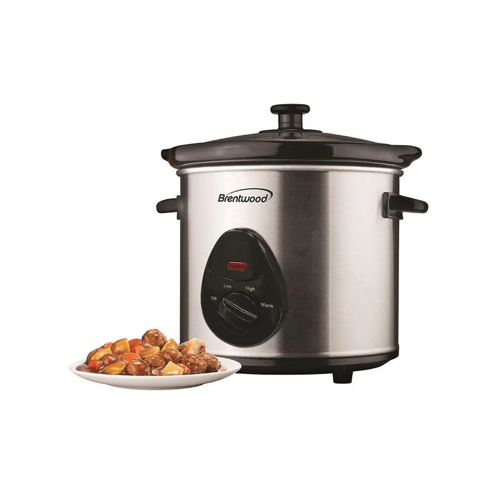 XMSJ Stainless Steel Slow Cooker With Removable Ceramic Pot