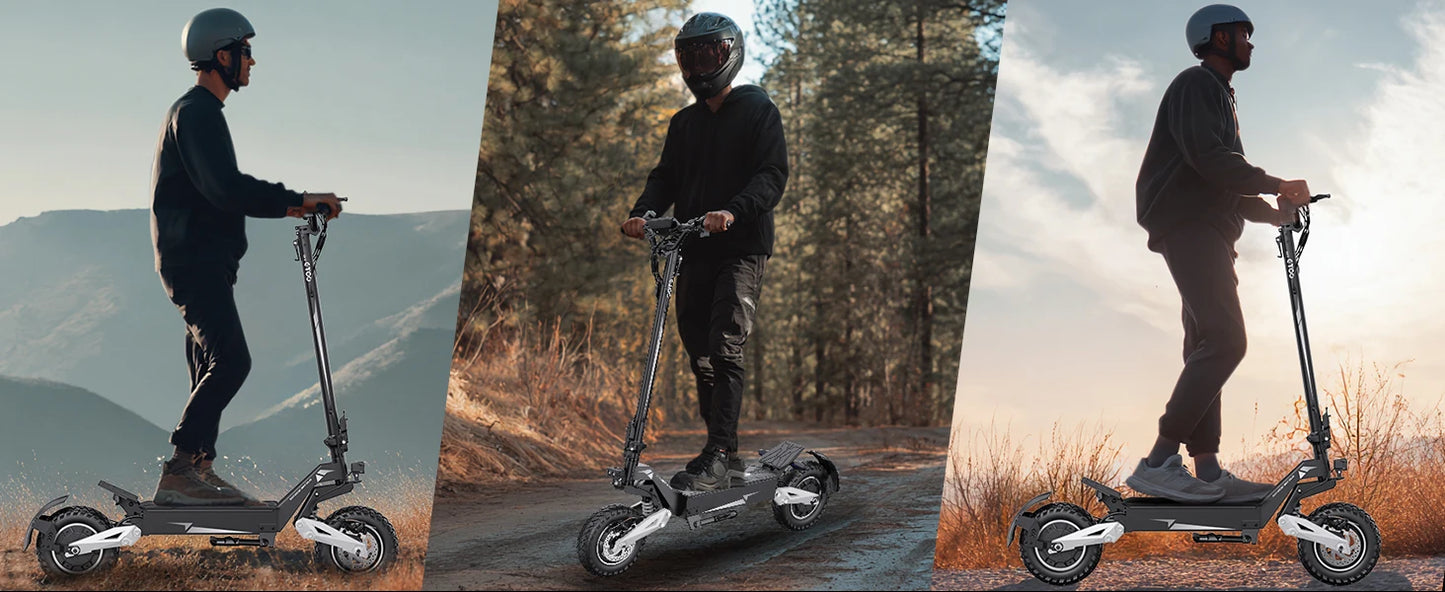 OOTD T10 900W Electric Scooter 48V Battery Foldable Off Road