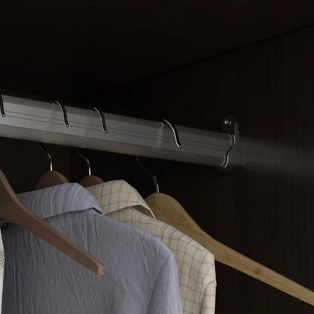 DAFIFY Wardrobe Armoire With Mirror 4 Door Cabinet