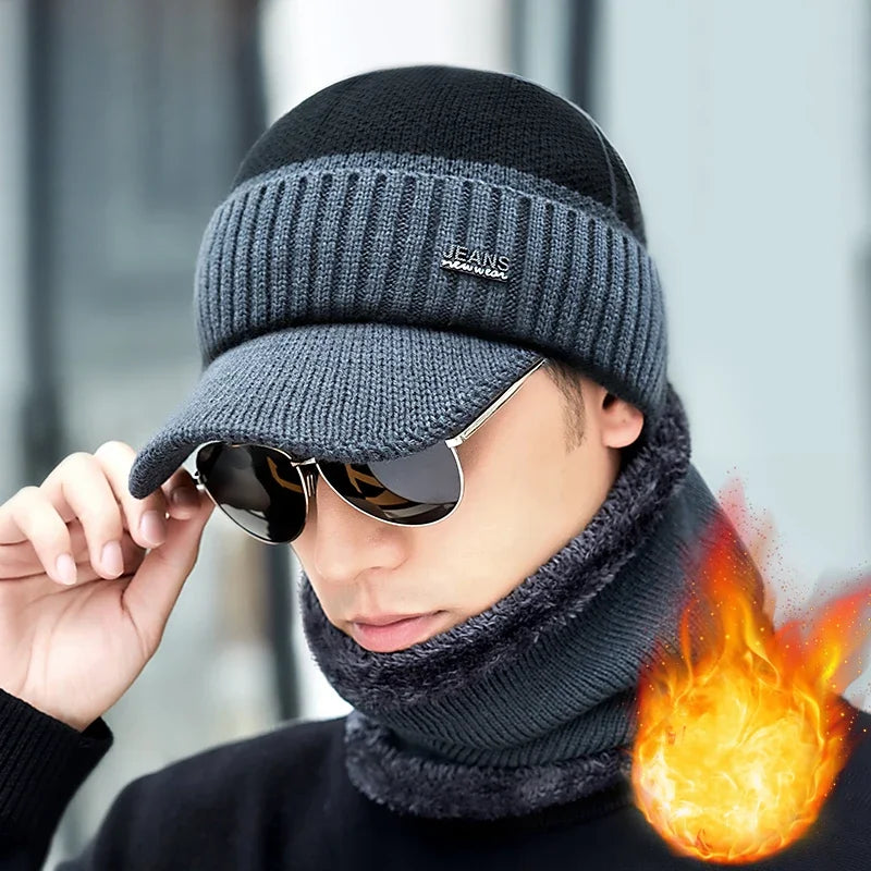 NONECN Acrylic Woolen Beanie For Winter Warmth And Outdoor Protection