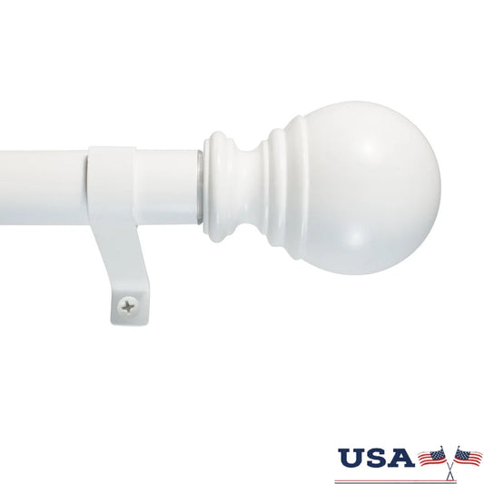 XMSJ Adjustable Curtain Rod Set With Ball Finials Mounting