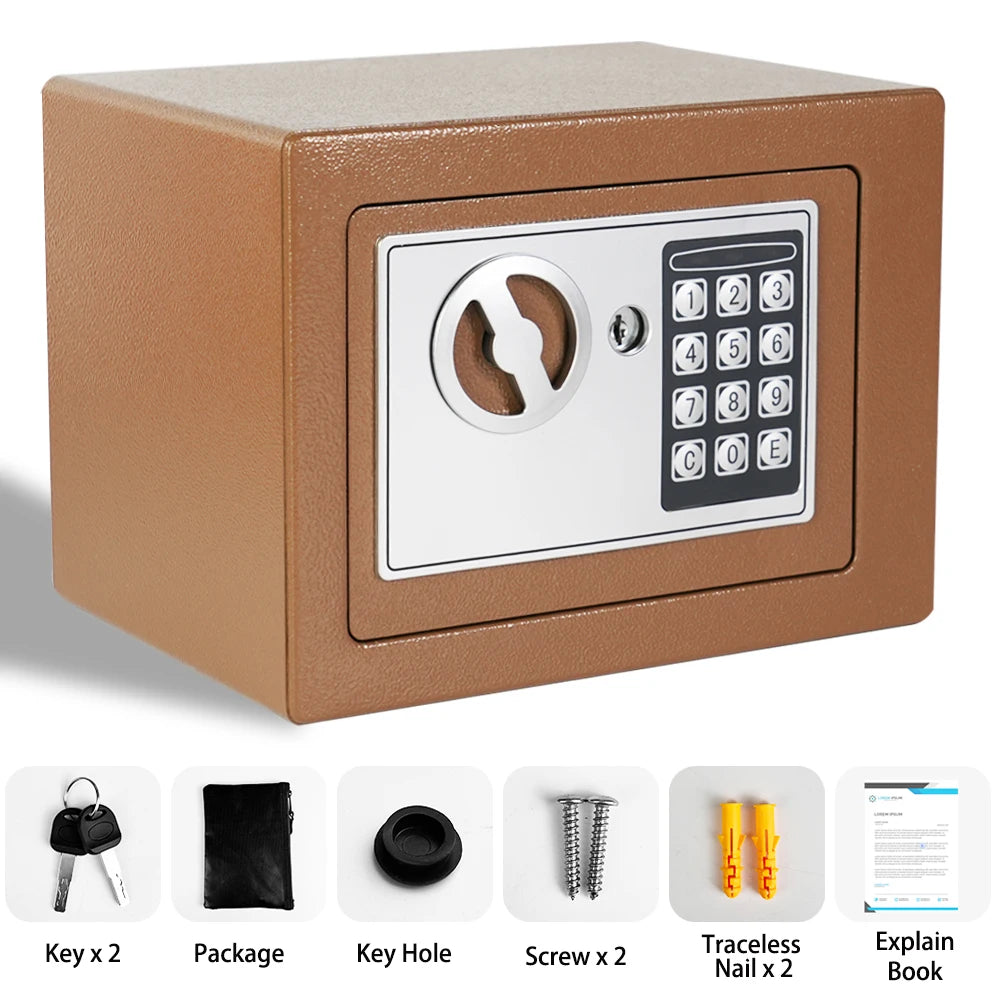 Fireproof Safe With Money Bag Digital Keypad Sensor Light