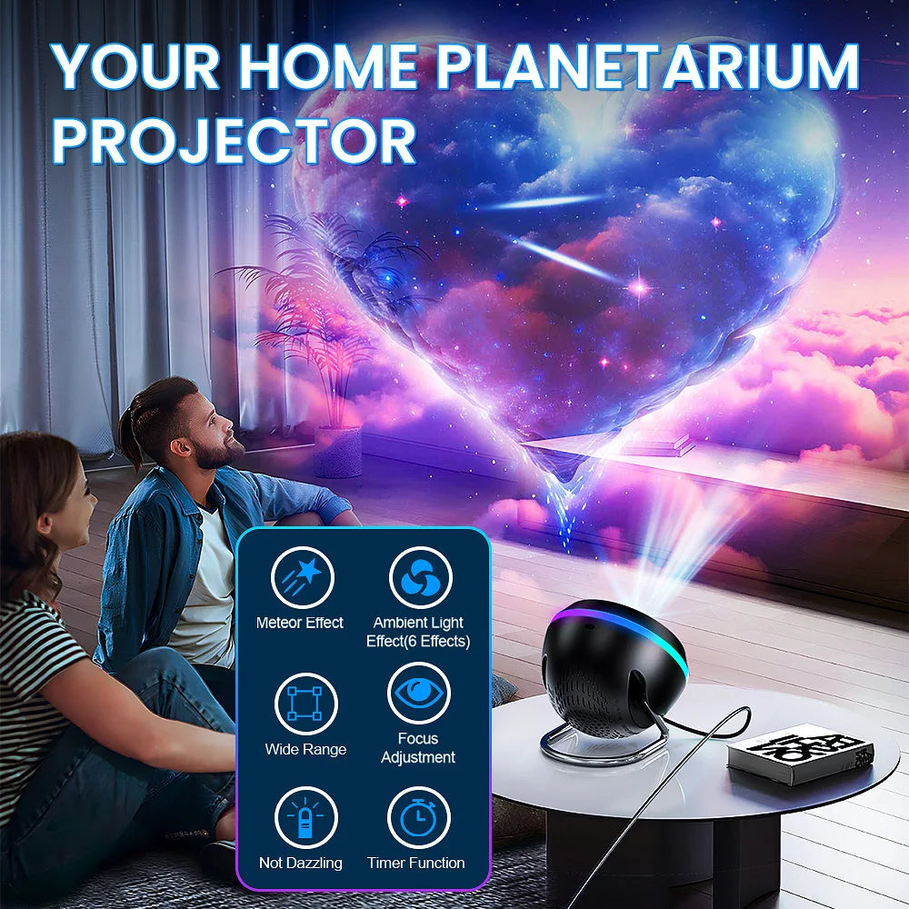 Mexllex Meteor Starry Galaxy Projector Night Light With LED