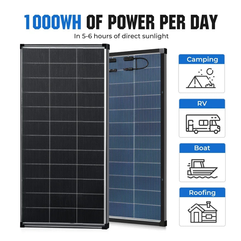 AeternaSol 400W 12V N Type Monocrystalline Solar Panel High Efficiency