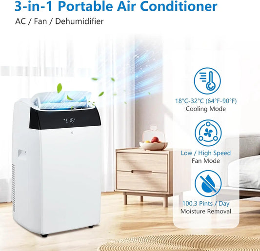 Acekool Portable Air Conditioner 3 In 1 With Remote Swing