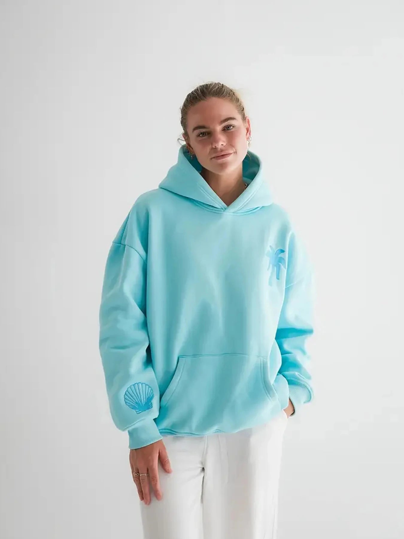 Women's Tropical Floral Island Hoodie Pullover With Pockets