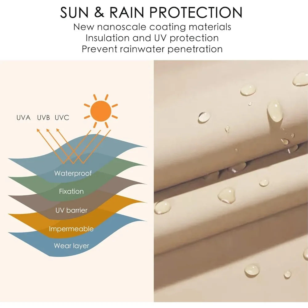 Kozyard Double-Sided Outdoor Patio Umbrella With Crank And Base