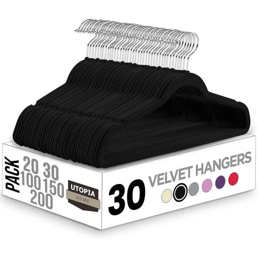Hign-concerned Velvet Hangers 30Pack Non Slip 360 Hook