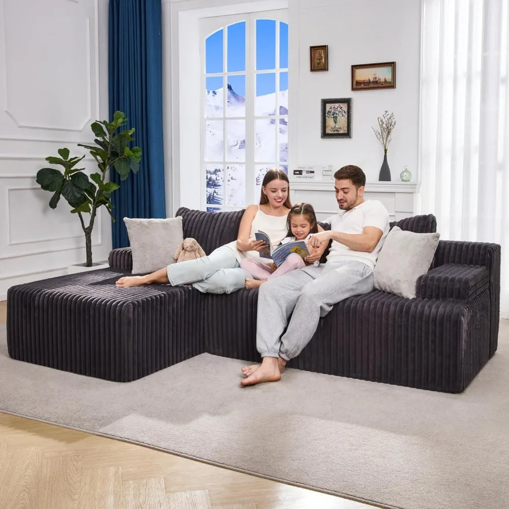 ANGDUO Modular L Shaped Sectional Sofa Memory Foam