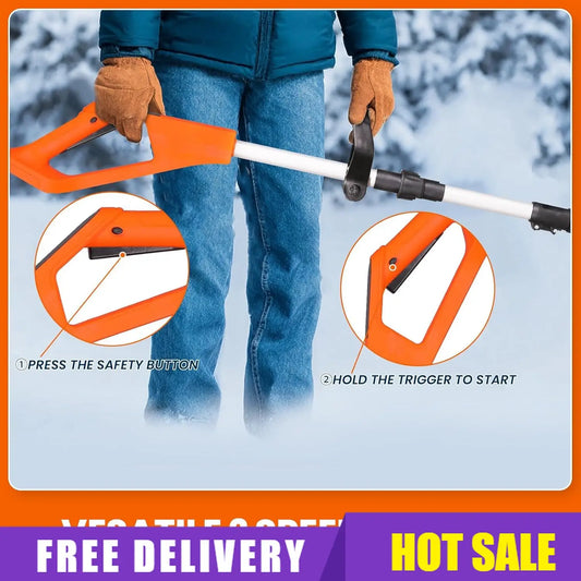 Cordless Snow Shovel With 2x 48V Motors And 4Ah Battery