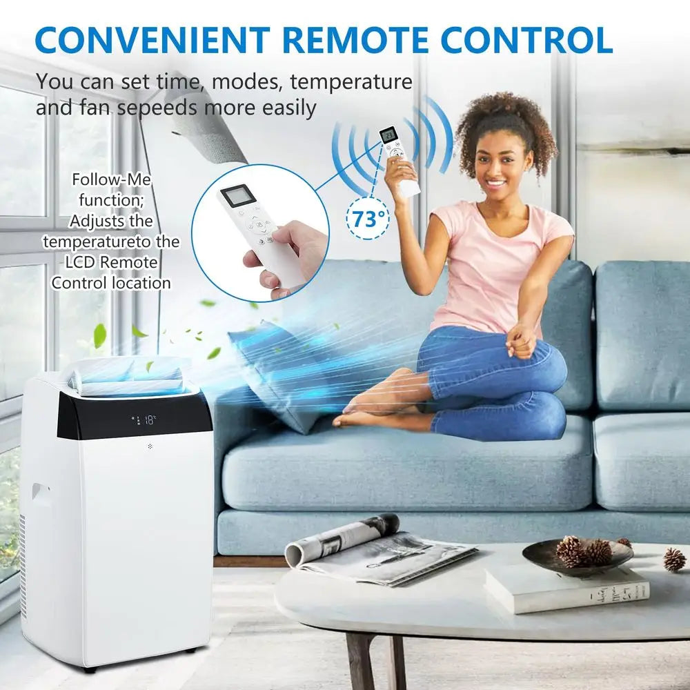 YTYIN Portable Air Conditioner With Remote 3 In 1 Dehumidifier Fan