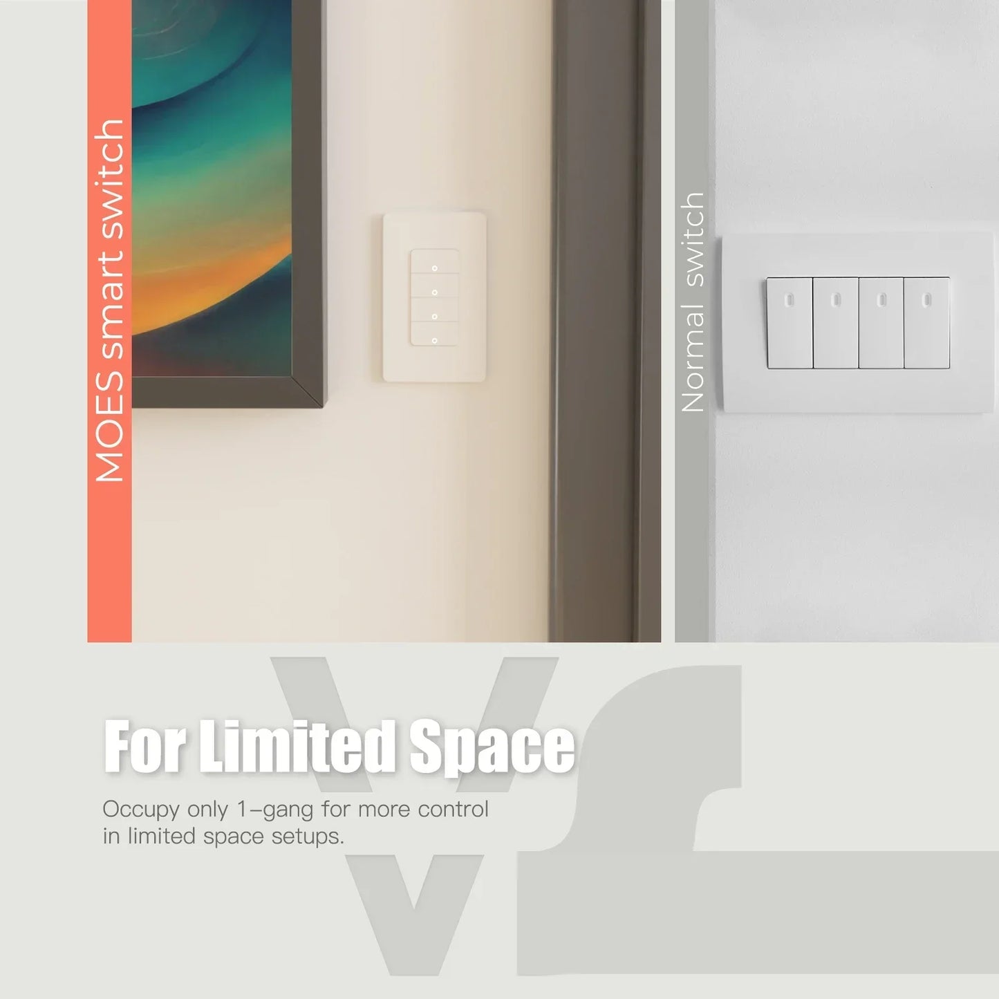 MOES ZigBee Smart Light Switch US Push Button, Alexa Compatible