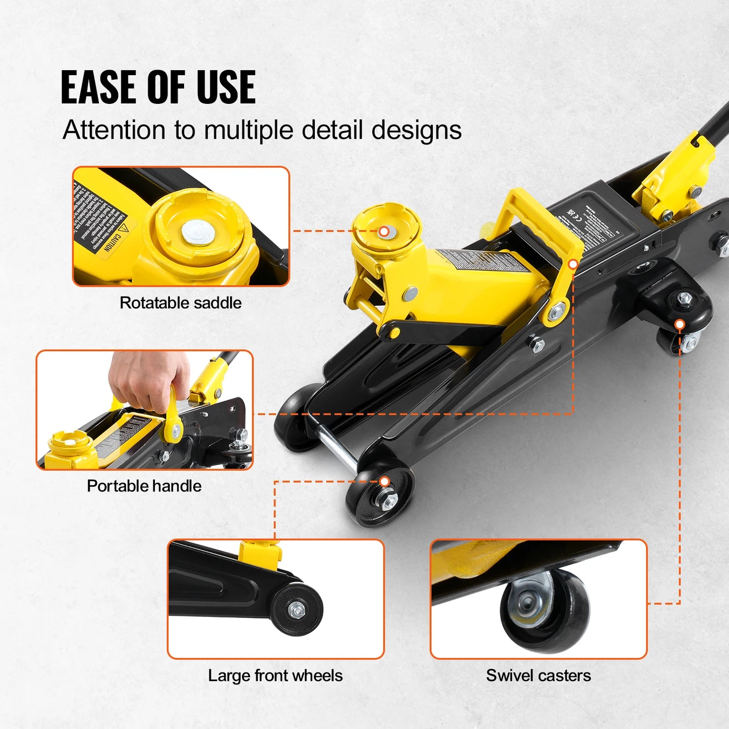 SucceBuy 2Ton Low Profile Floor Jack Heavy Duty Hydraulic