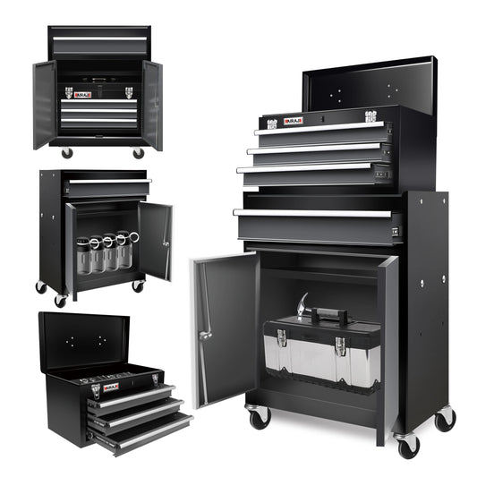 Hign-concerned Lockable Double Door Four Drawer Rolling Tool Chest With Top